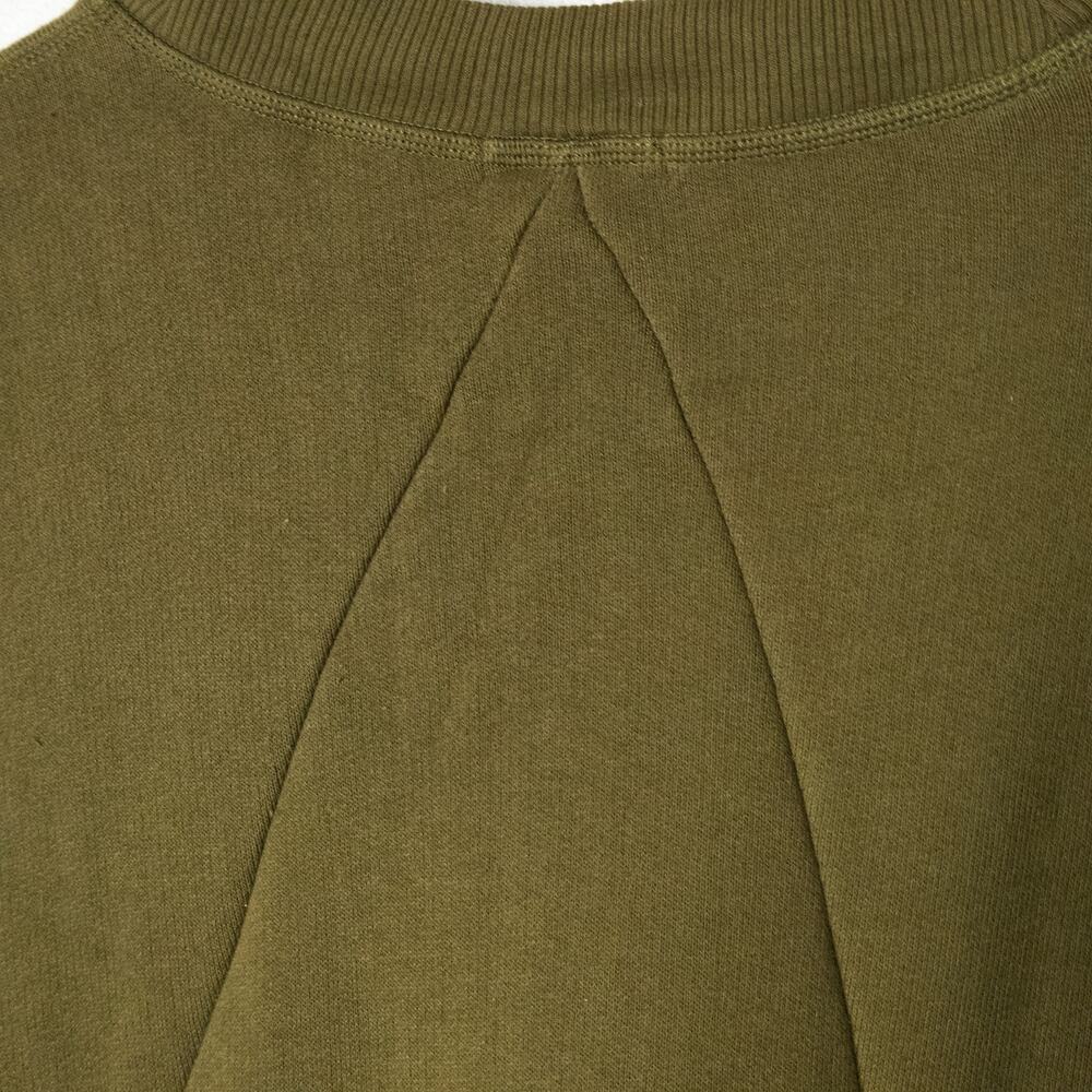 Rag & Bone Cropped Sweatshirt L Olive Minimalist Indie Normcore Modern - Picture 6 of 9